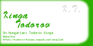 kinga todorov business card